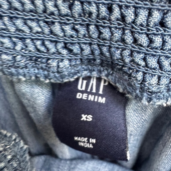 GAP Denim XS 4T Girls Blue Denim One Piece Jumpsuit with Spaghetti Straps - Picture 5 of 6